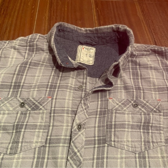 Alexandra Julian Colours Men’s Grey Plaid Flannel Button Up Shirt Size XXL - Picture 2 of 8